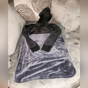 DKNY Velour hooded dress